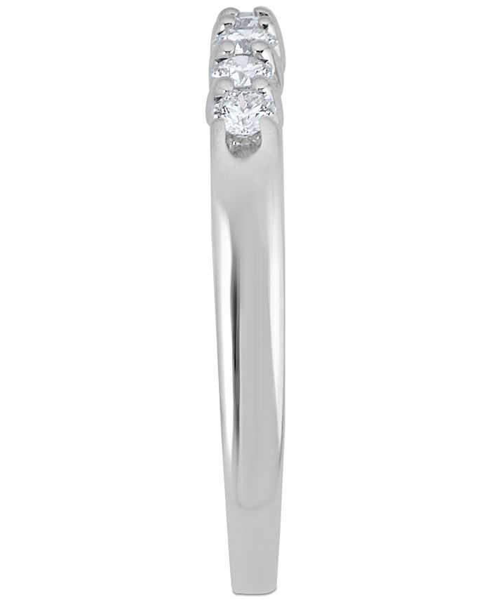 Macy's Diamond Five-Stone Ring (1/4 ct. t.w.) in 14k White Gold - Macy's