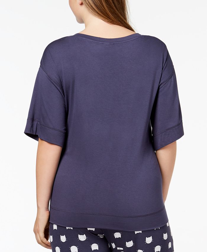 Jenni By Jennifer Moore Plus Size Graphic Print Pajama Top Created For Macys Macys