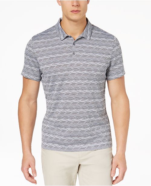 Alfani Men's Angled Glitch Polo, Created for Macy's & Reviews Polos