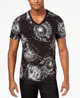 guess v neck t shirt mens