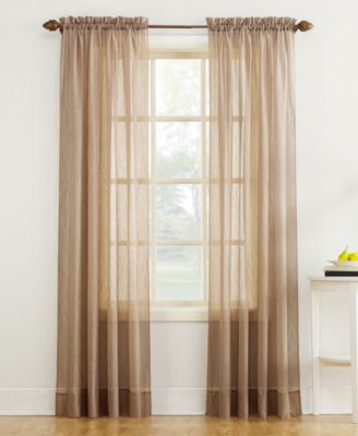 Crushed Sheer Voile Rod Pocket Curtain Panel