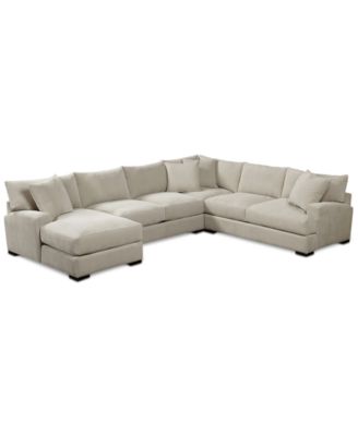 CLOSEOUT! Rhyder 4-Pc. 112" Fabric Sectional Sofa with Chaise, Created for Macy's