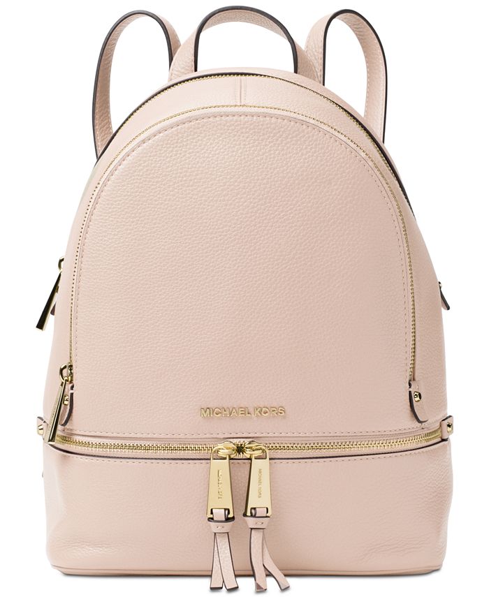 Michael Kors Rhea Zip Small Pebble Leather Backpack & Reviews - Handbags &  Accessories - Macy's