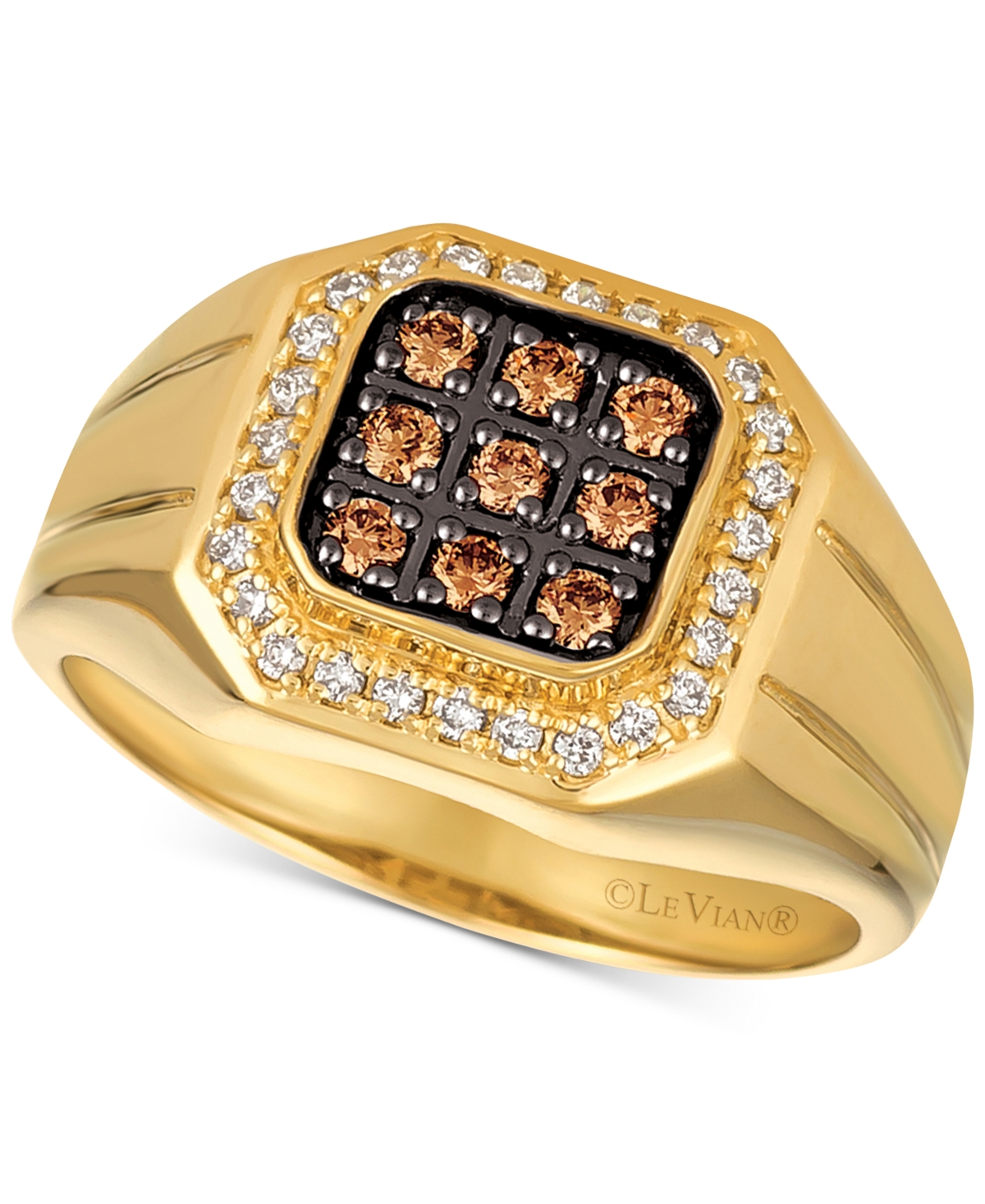 Gents Men's Diamond Ring (1/2 ct. t.w.) in 14k Gold - Yellow Gold