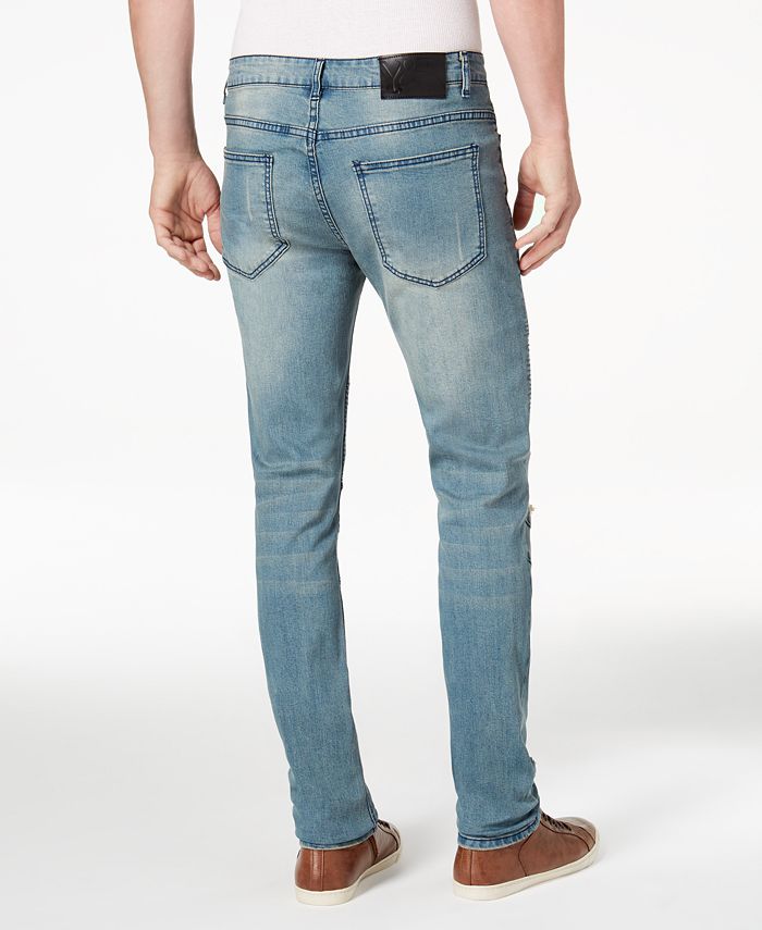 Young & Reckless Men's Nixon Ripped Skinny Moto Jeans & Reviews - Jeans ...
