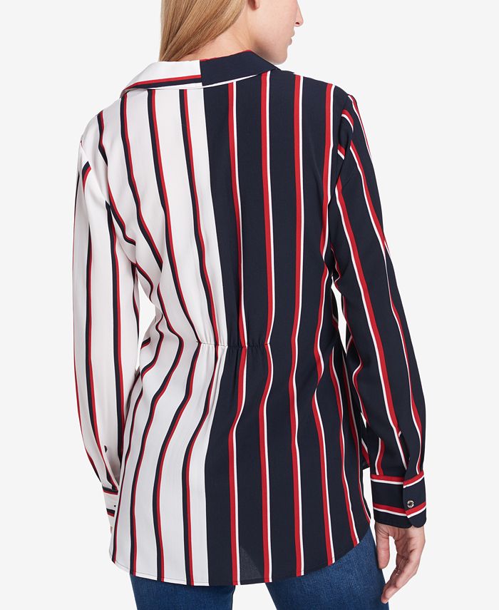tommy hilfiger tie front shirt