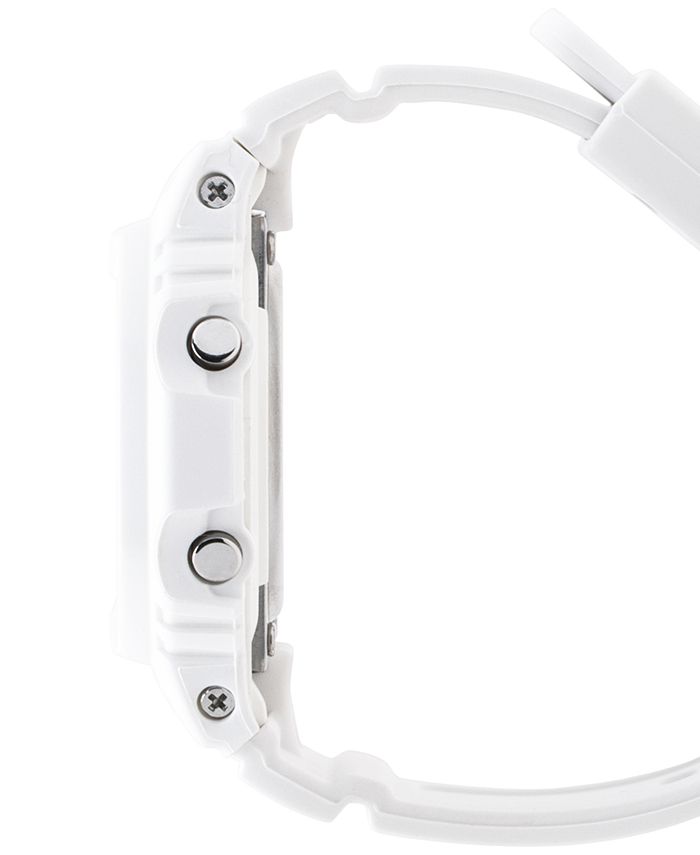 Baby-G Women's Digital White Resin Strap Watch 40mm - Macy's