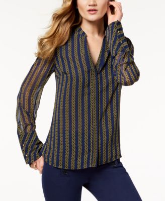 Michael Kors - Printed Bell-Sleeve Blouse