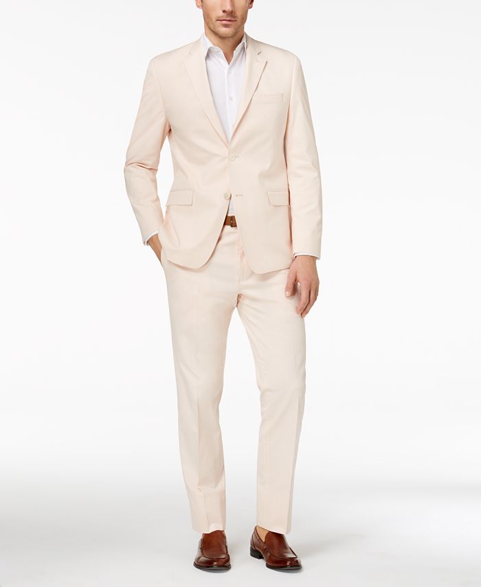 Lauren Ralph Lauren Men's Slim-Fit Ultraflex Pink Solid Suit - Macy's