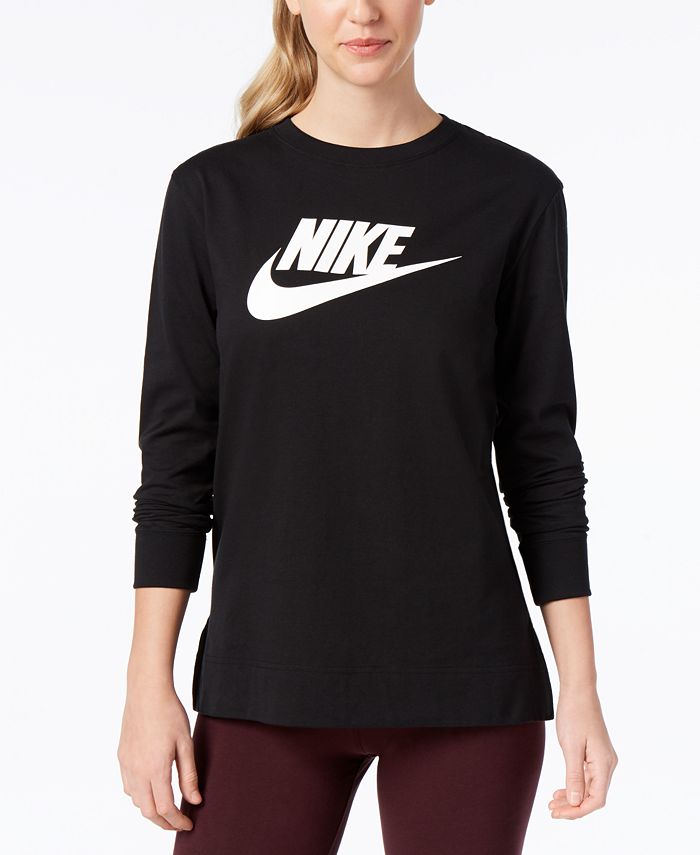 Nike Sportswear Long-Sleeve Logo T-Shirt & Reviews - Tops - Women - Macy's