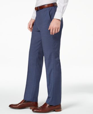 Kenneth Cole Reaction Men's Techni-Cole Slim-Fit Stretch New Blue Textured Suit