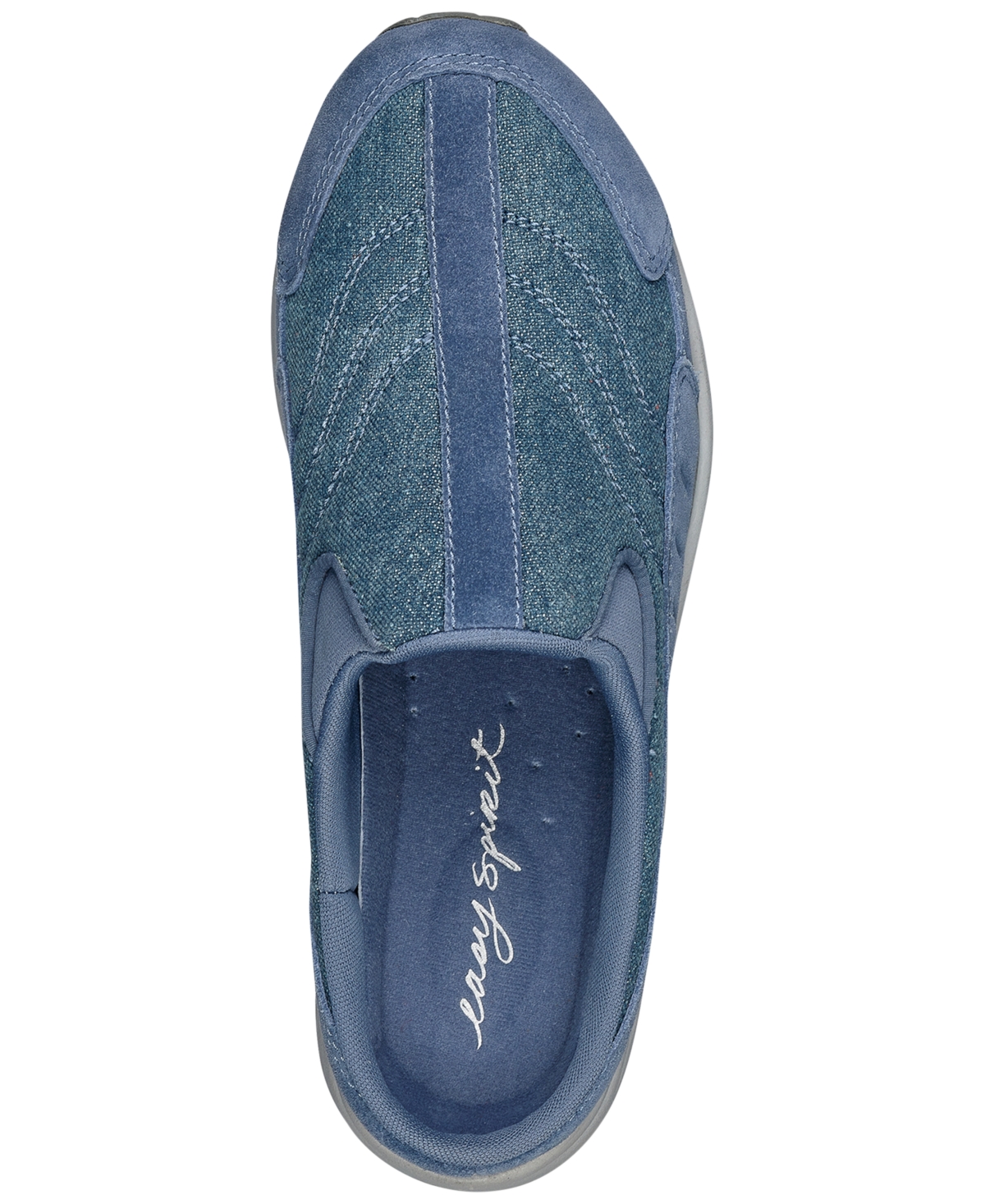 Shop Easy Spirit Women's Travel Time Slip-on Walking Mules In Light Blue Denim