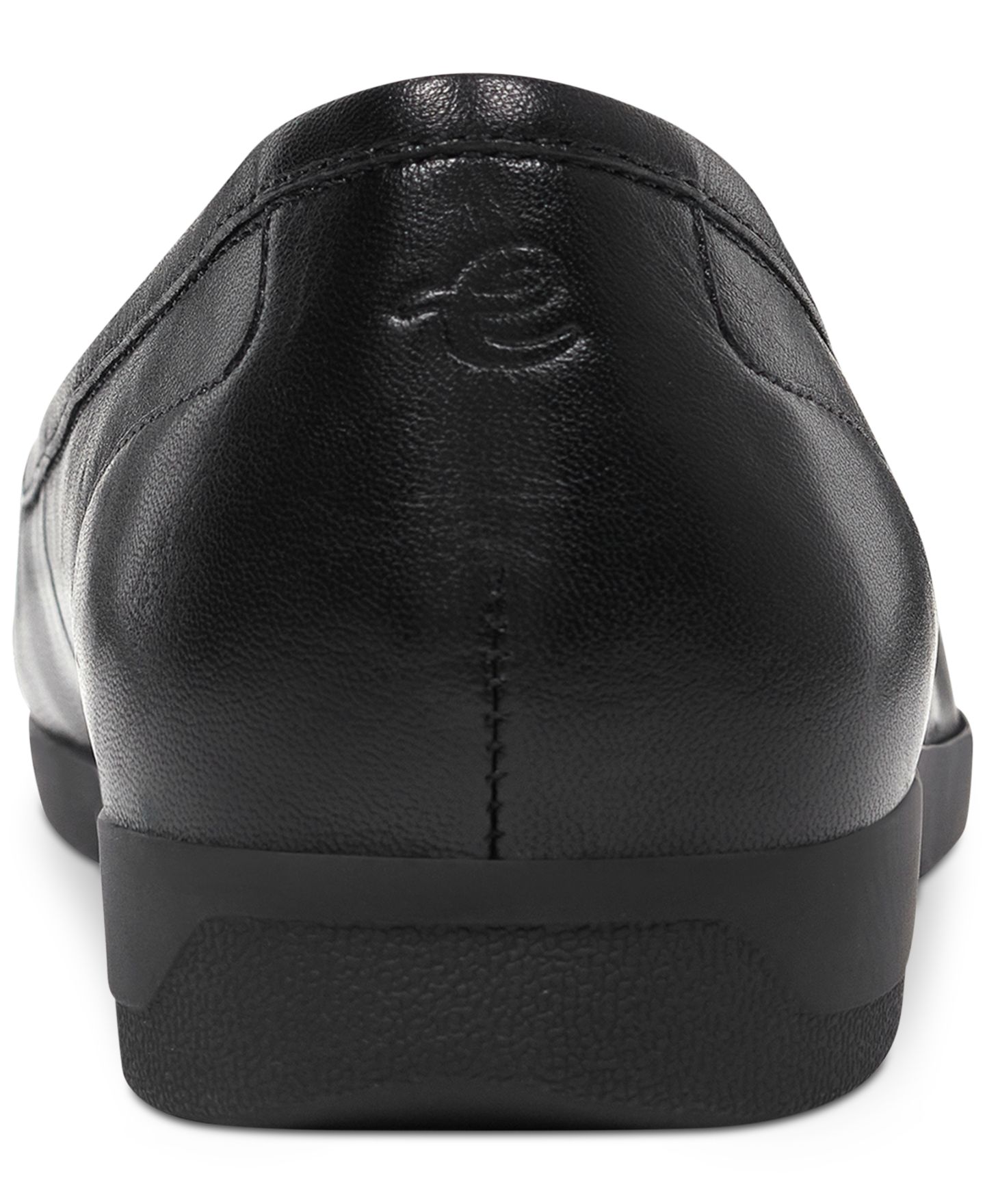 Женские туфли Easy Spirit Devitt Slip-On Loafer Flats, цвет: Чёрный кожаный — фото 3