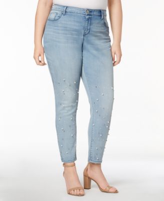 international Brudgom Minde om Style & Co Plus Size Pretty Pearl Embellished Skinny Jeans, Created for  Macy's & Reviews - Jeans - Plus Sizes - Macy's