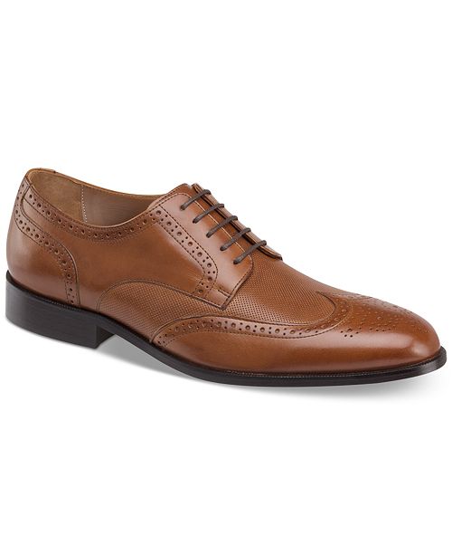 Johnston & Murphy Men's Hernden Perforated Wingtip Lace-Up Oxfords ...