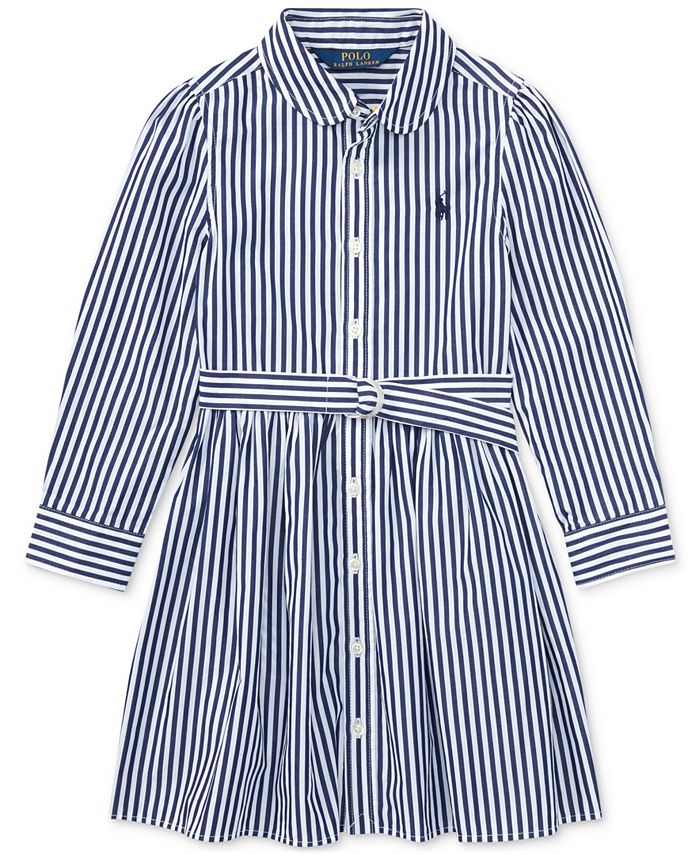 Polo Ralph Lauren Ralph Lauren Striped Cotton Shirtdress, Toddler Girls &  Reviews - Dresses - Kids - Macy's