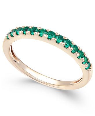 Macy's Emerald (1/2 ct. t.w.) Band in 14k Gold (Also Available in ...