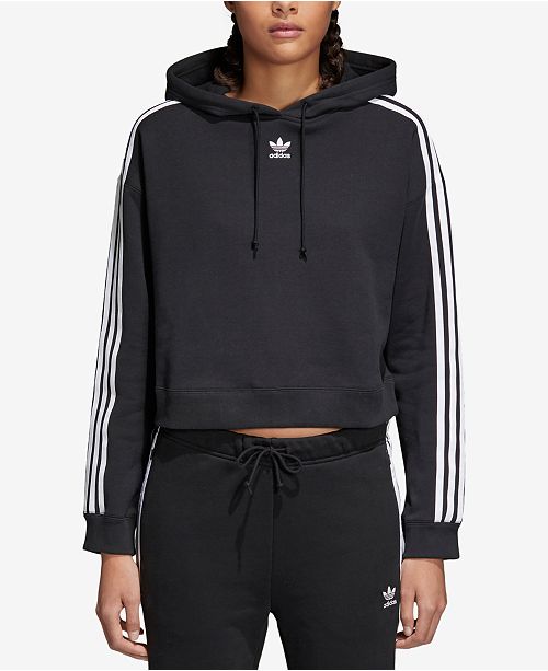 adidas 3 stripe hoodie womens