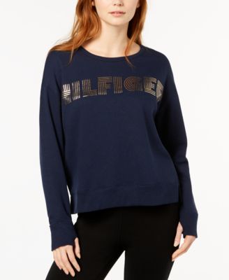 tommy hilfiger metallic logo sweatshirt