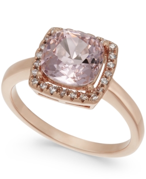 Shop Charter Club Pave & Crystal Stone Square Halo 18k Rose Gold Plate, Created For Macy's