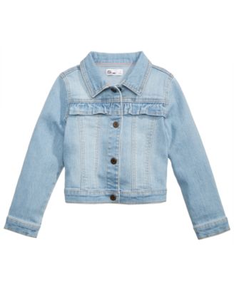 Epic Threads Ruffle-Trim Denim Jacket 