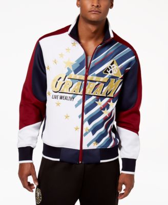 Smith & Graham - Men's Tricot Colorblocked Embroidered Track Jacket
