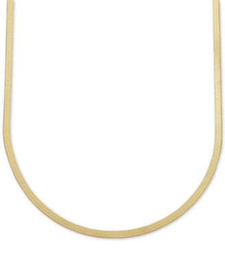 Italian Gold - Herringbone Chain Necklace in 10k Gold