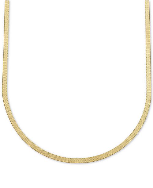 Italian Gold 20" Herringbone Chain Necklace in 10k Gold & Reviews