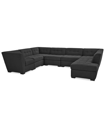 Furniture Roxanne II Performance Fabric 7 Pc. Modular Sofa with