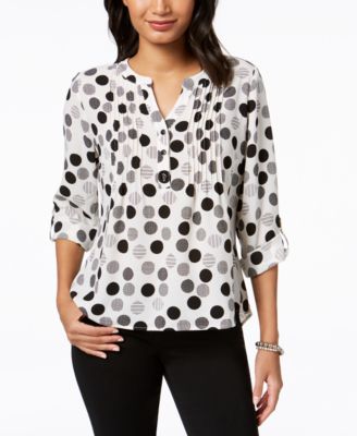 NY Collection - Petite Pintucked Utility Top
