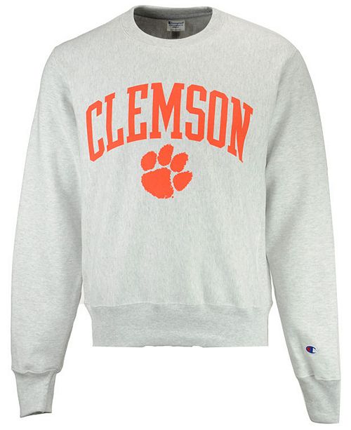 Champion Men S Clemson Tigers Reverse Weave Crew Sweatshirt Reviews Sports Fan Shop By Lids Men Macy S