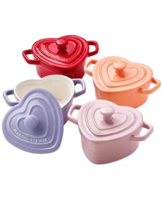 Martha Stewart Collection - 4-Pc. Heart Cocottes Set