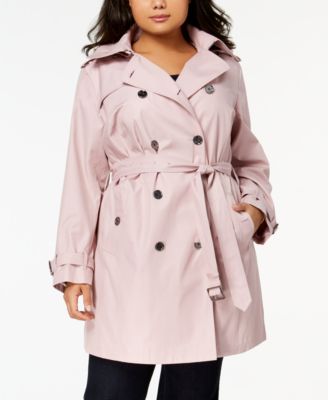 michael kors plus size trench coat