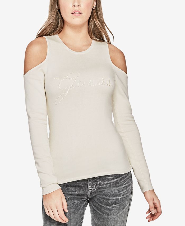 Guess cold shoulder sweater discount