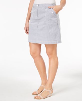 Karen Scott - Striped A-Line Skort, Created for Macy's