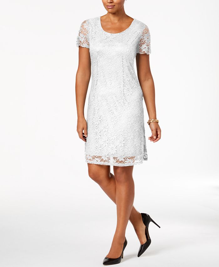 NY Collection LaceOverlay Sheath Dress Macy's