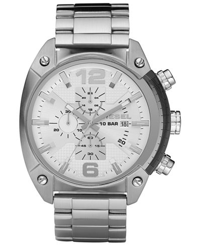 Diesel Watch, Chronograph Stainless Steel Bracelet 49x46mm DZ4203