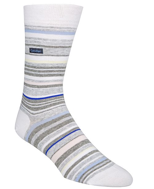 Calvin Klein Men's Striped Crew Socks & Reviews Socks Men Macy's