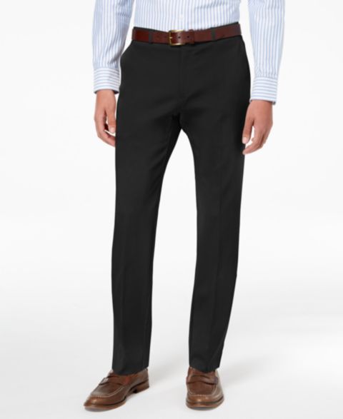 Мужские брюки Tommy Hilfiger Modern-Fit TH Flex Stretch Solid Performance, цвет: Чёрный