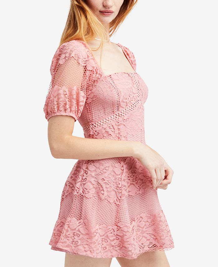Free people pink deals lace dress