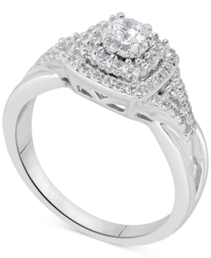 image of Diamond Tiered Halo Bridal Set (5/8 ct. t.w.) in 14k White Gold