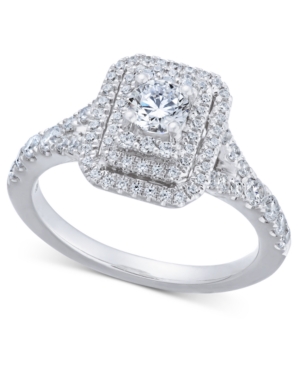 image of Diamond Elevated Halo Engagement Ring (1 ct. t.w.) in 14k White Gold