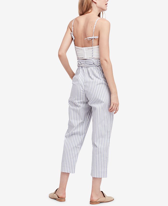 Free People Isabelle Striped Tie-Detail Jumpsuit - Macy's