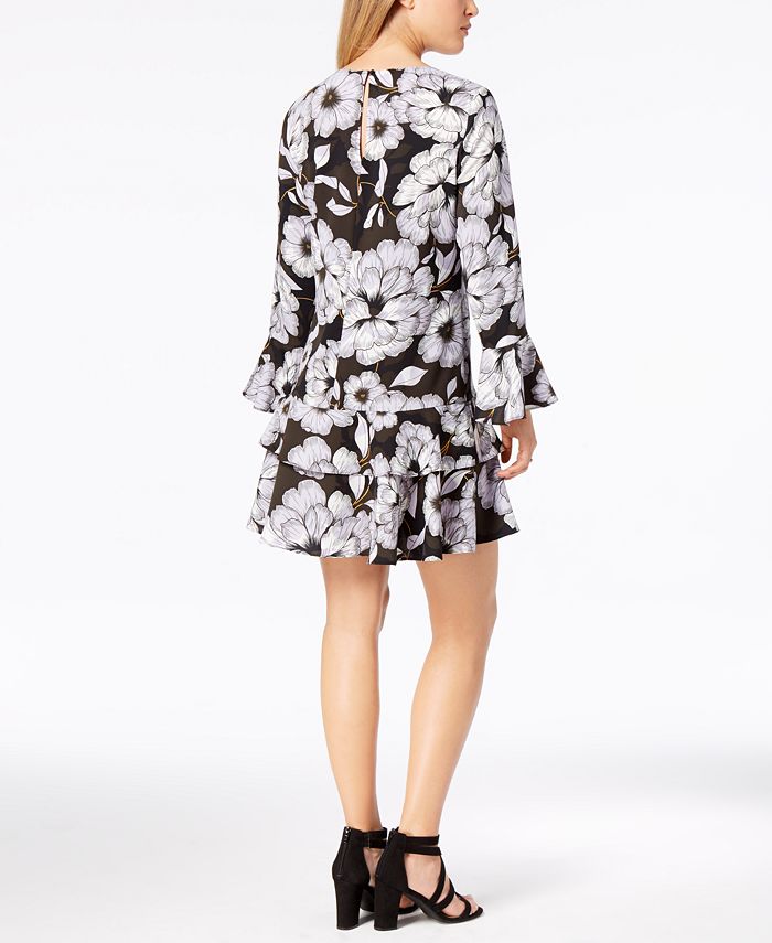 Bar III FloralPrint TieredHem Dress, Created for Macy's Macy's
