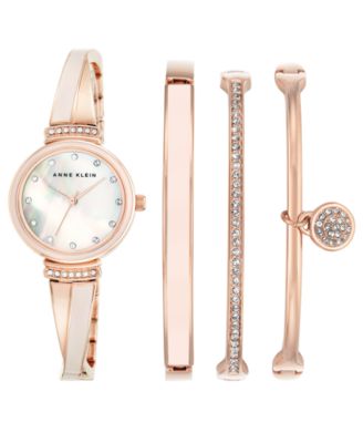 Anne Klein - Women's Rose Gold-Tone Bangle Bracelet Watch xxmm