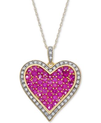 macy's ruby heart necklace