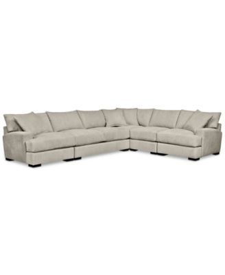 CLOSEOUT! Rhyder 5-Pc. Fabric Sectional Sofa with Apartment Sofa, Created for Macy's