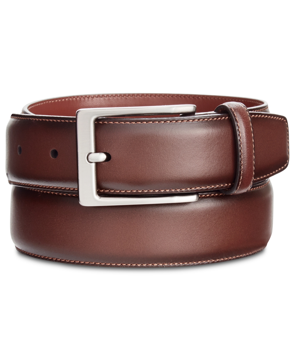 Men's Leather Dress Belt - Brown