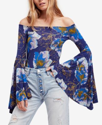 Free People - Off-The-Shoulder Bell-Sleeve Top