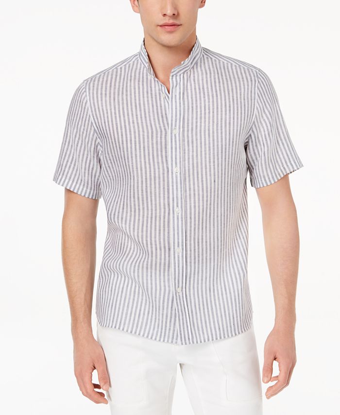 Daniel Hechter Paris Men's Angus Stripe Linen Shirt - Macy's